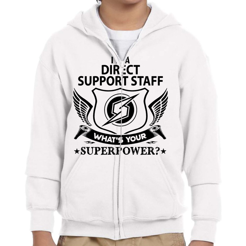 Direct Support Staff Youth Zipper Hoodie | Artistshot