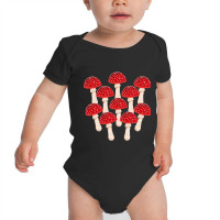 Hot Trend Fly Agaric Red Mushrooms Baby Bodysuit | Artistshot