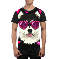 Valentines Day Alaskan Malamute Heart Couples Sled Dog Lover174.png Graphic T-shirt | Artistshot