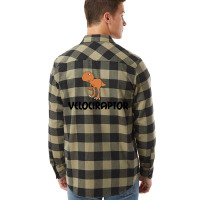 Velociraptor Dinosaur Flannel Shirt | Artistshot