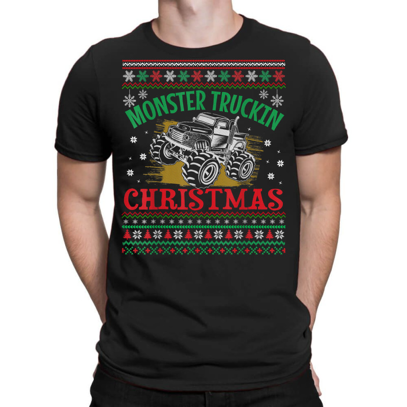 Monster Truck Ugly Christmas   Monster Truckin Christmas T Shirt T-Shirt by anselmpru9bt | Artistshot