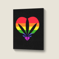 Limited Edition Pride Weed Heart Portrait Canvas Print | Artistshot