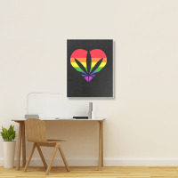 Limited Edition Pride Weed Heart Portrait Canvas Print | Artistshot