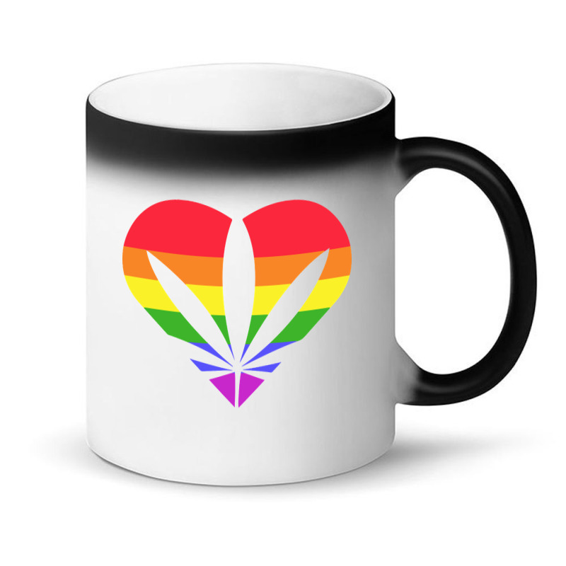 Limited Edition Pride Weed Heart Magic Mug | Artistshot