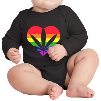 Limited Edition Pride Weed Heart Long Sleeve Baby Bodysuit | Artistshot