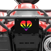 Limited Edition Pride Weed Heart Atv License Plate | Artistshot