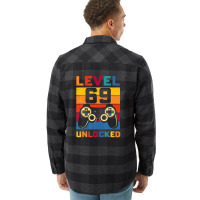 Level 69 Unlocked Shirt 69th Birthday Matching Video Game Flannel Shirt | Artistshot