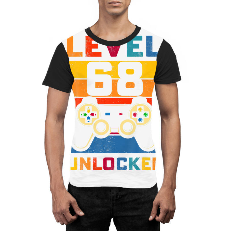 Level 68 Unlocked Shirt 68th Birthday Matching Video Game Graphic T-shirt | Artistshot