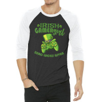 Gamer Girl St Patricks Day Game Gaming Zero Lucks Given 3/4 Sleeve Shirt | Artistshot