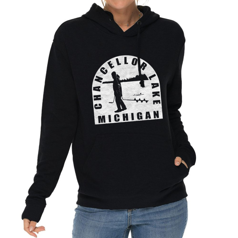 Limited Edition Chancellor Lake Ice Fishing Michigan Lightweight Hoodie | Artistshot