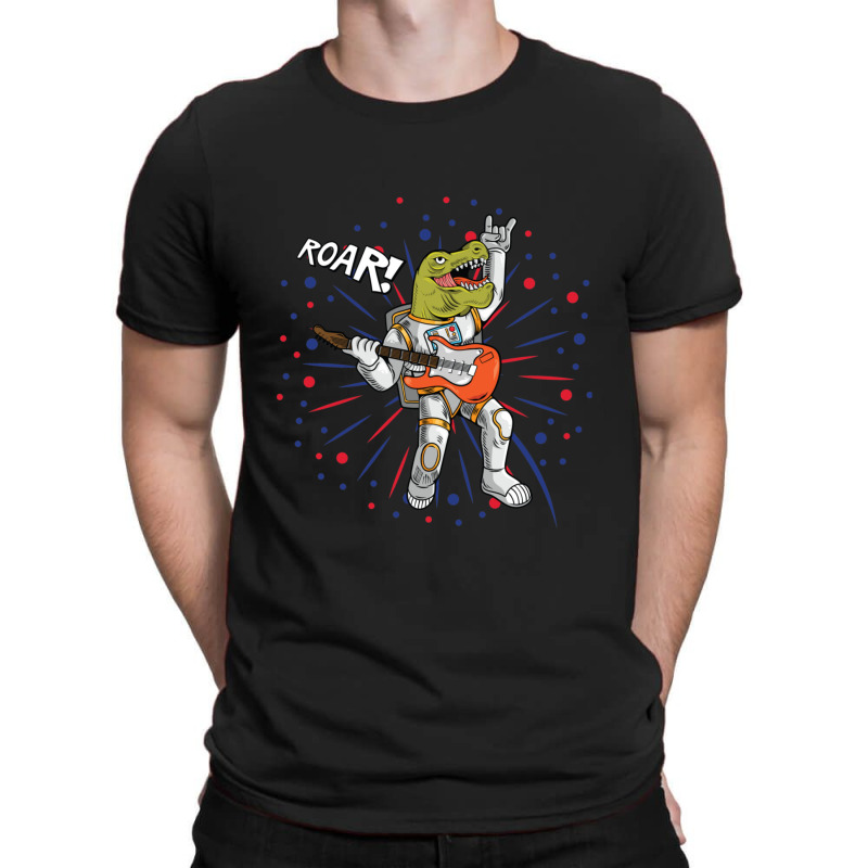 Cool Dinosaur Playing Guitar T-shirt | Artistshot