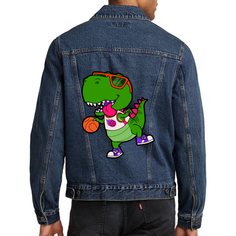 Cute Dinosaur Art Design Kids Men Denim Jacket | Artistshot