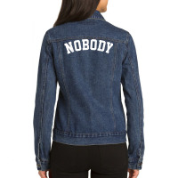 Nobody Zen Nihilist Philosophy Funny Invisible Null Ego Free T Shirt Ladies Denim Jacket | Artistshot