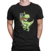 Dino And Headphones T Shirt Premium T-shirt | Artistshot