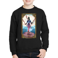 Limited Edition Tarot Norse Mythology Freyja Fortune Teller Occult Youth Sweatshirt | Artistshot