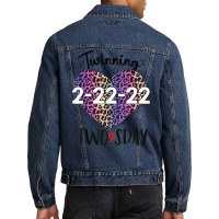 Twinning Twosday Tuesday February 22nd 2022 Twinning Twosday T Shirt Men Denim Jacket | Artistshot