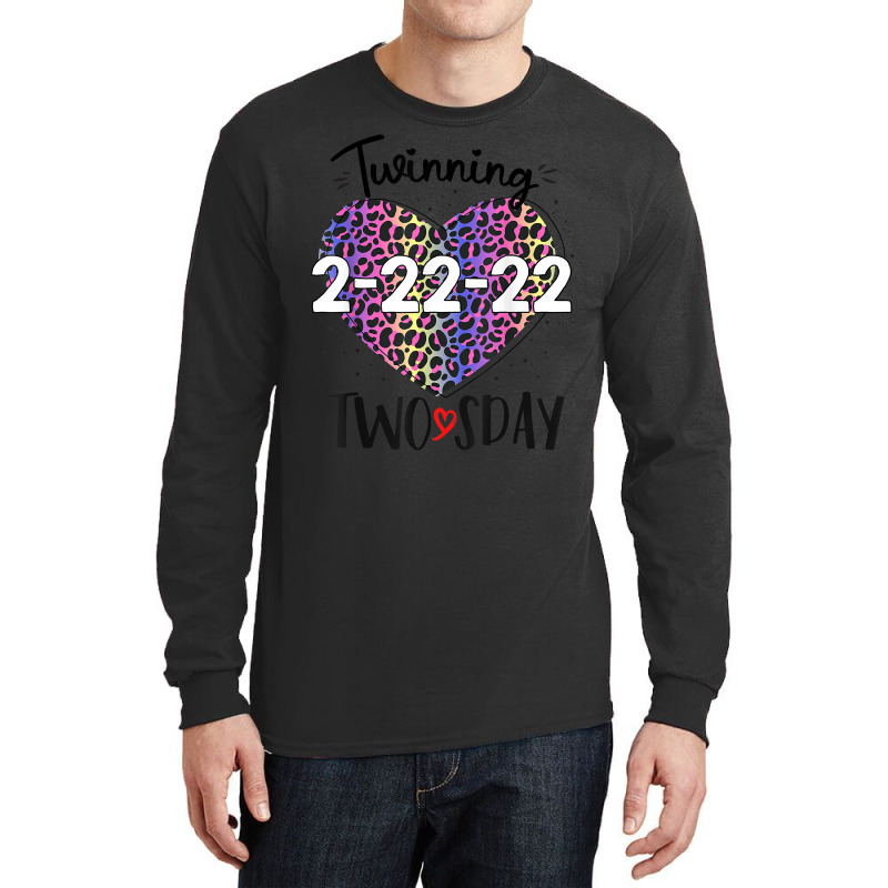 Twinning Twosday Tuesday February 22nd 2022 Twinning Twosday T Shirt Long Sleeve Shirts | Artistshot