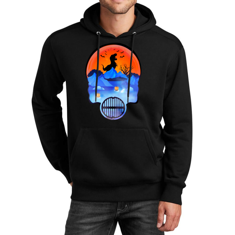 Dinosaur Skeleton Pumpkin For Halloween Unisex Hoodie | Artistshot