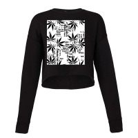 Trending Black And White Weed Graphic Cropped Sweater | Artistshot