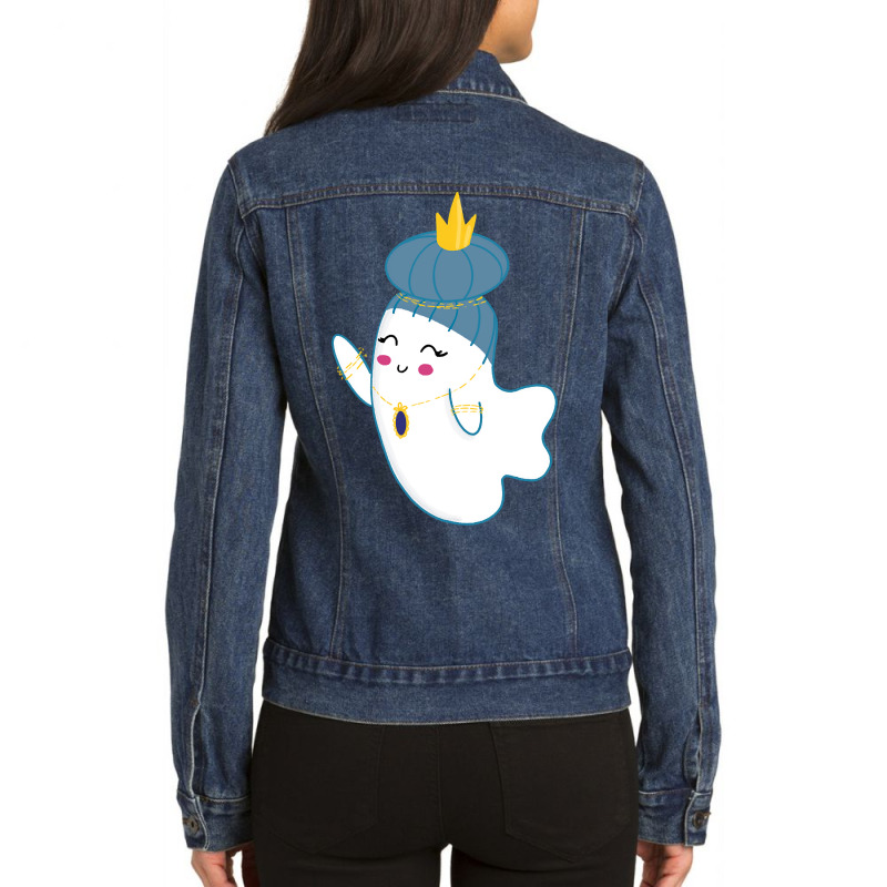 Limited Edition Little Ghost Ornate Ladies Denim Jacket by Box Bingham | Artistshot