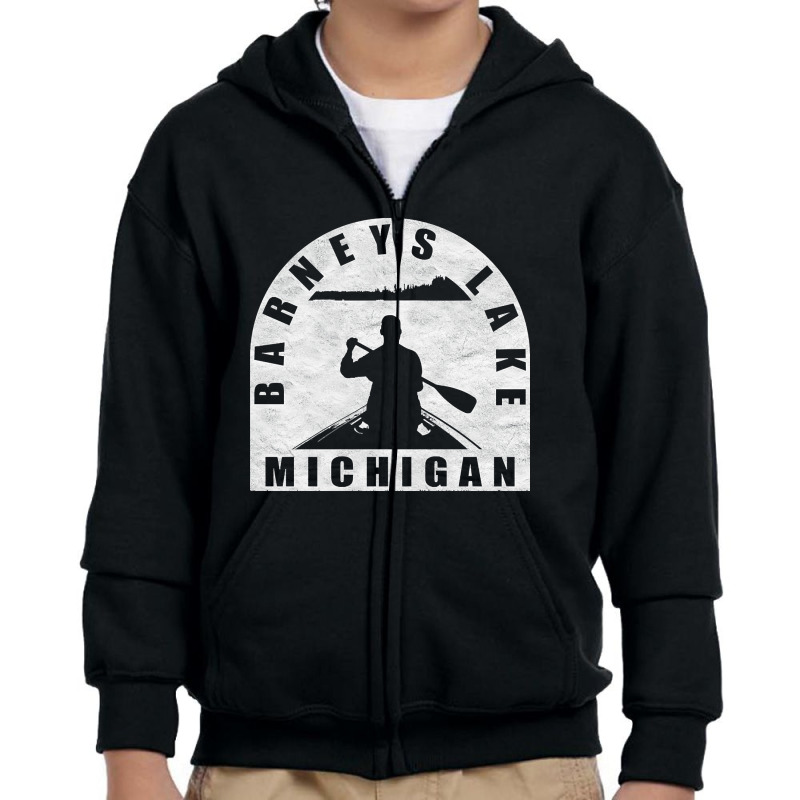 Trending Barneys Lake Canoeing Michigan Youth Zipper Hoodie by webberkyla | Artistshot