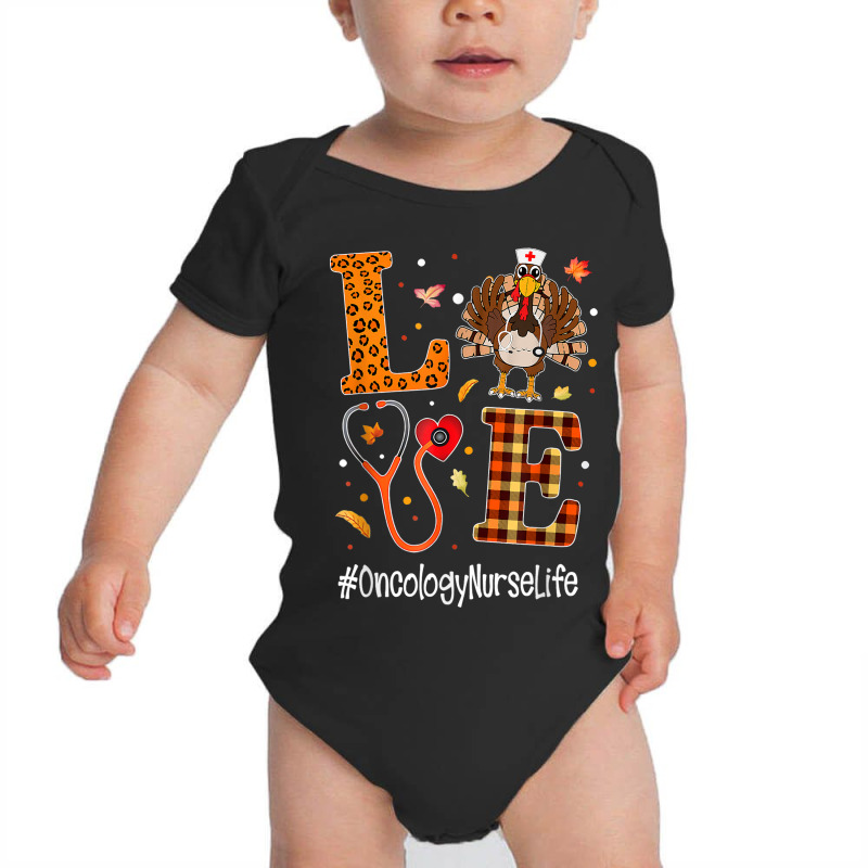 Love Oncology Nurse Life Turkey Nursing Thanksgiving Day Baby Bodysuit by Kenneth123 | Artistshot