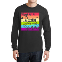 Limited Edition Happy As A Unicorn Jumping Over Rainbows! Long Sleeve Shirts | Artistshot