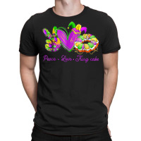 Peace Love King Cake Funny Mardi Gras Party Carnival Gifts T Shirt T-shirt | Artistshot