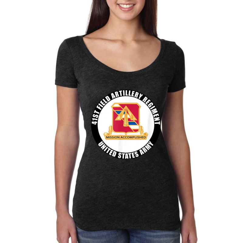 41st Field Artillery Regiment United States Army Veteran T Shirt Women's Triblend Scoop T-shirt by wafaha | Artistshot