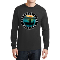 Limited Edition Batteese Lake Fishing Michigan Sunset Long Sleeve Shirts | Artistshot