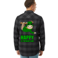 Irish Sloth Happy St Patricks Day Gift Kids Ireland Flannel Shirt | Artistshot