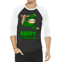 Irish Sloth Happy St Patricks Day Gift Kids Ireland 3/4 Sleeve Shirt | Artistshot