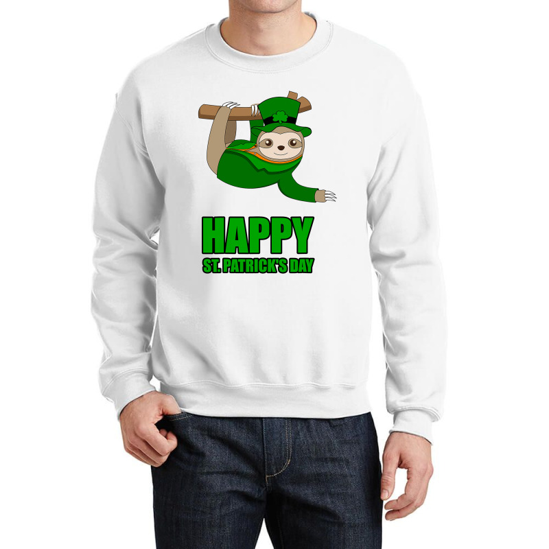 Irish Sloth Happy St Patricks Day Gift Kids Ireland Crewneck Sweatshirt | Artistshot