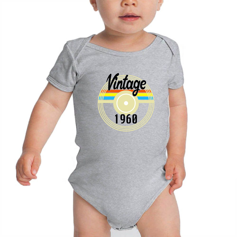 Record Vintage 1960 For Light Baby Bodysuit by autlu2024 | Artistshot