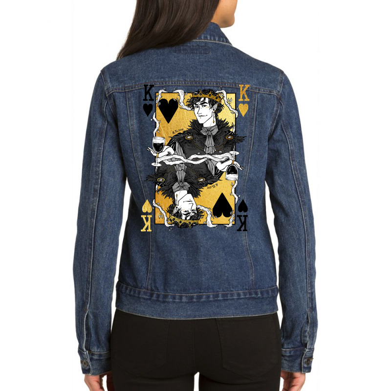 Hot Trend Cardan King Of Hearts Ladies Denim Jacket by Mcrae Murry | Artistshot