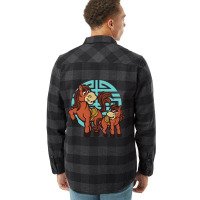 Limited Edition Cartoon Horse I Stallion I Kids Horse Flannel Shirt | Artistshot