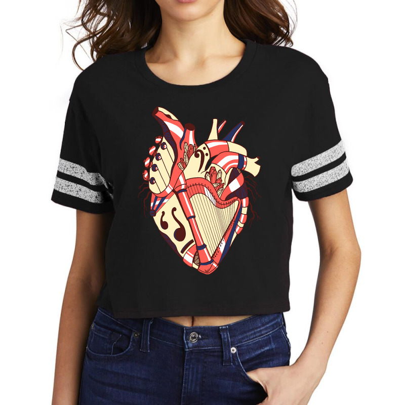 Hot Trend Choco Retro No 2 Musical Heart Scorecard Crop Tee by Mcrae Murry | Artistshot