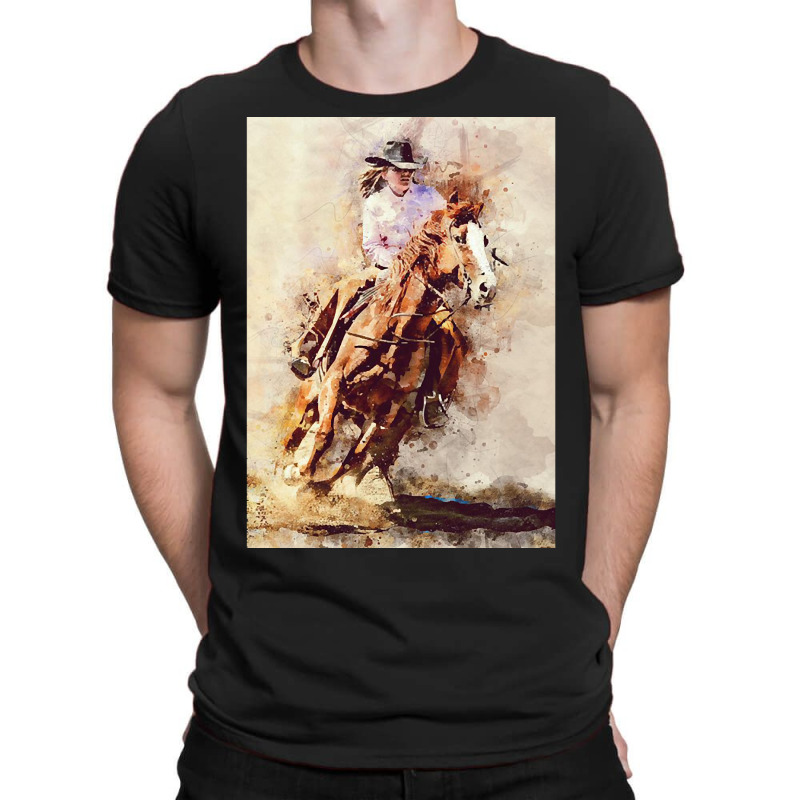 Hot Trend Cowgirl  Rides Galloping Horse T-shirt | Artistshot