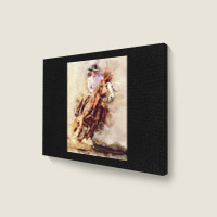 Hot Trend Cowgirl  Rides Galloping Horse Landscape Canvas Print | Artistshot