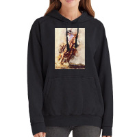 Hot Trend Cowgirl  Rides Galloping Horse Vintage Hoodie | Artistshot