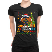 American Football Player Hippopotamus Animal Patriotic Hippo Ladies Fitted T-shirt | Artistshot