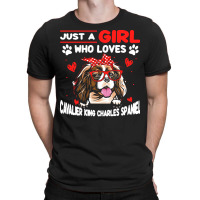 Just A Girl Who Loves Dogs T  Shirt Vintage Just A Girl Who Love Caval T-shirt | Artistshot