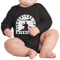 Hot Trend Cloverleaf Lake Canoeing Michigan Long Sleeve Baby Bodysuit | Artistshot