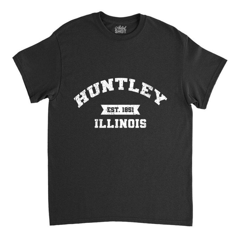 Womens Huntley Illinois Il Vintage Athletic Sports Established V Neck Classic T-shirt by matheeishilo | Artistshot