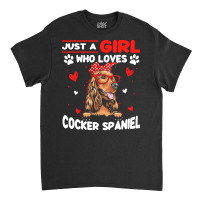 Just A Girl Who Loves Dogs T  Shirt Vintage Just A Girl Who Love Cocke Classic T-shirt | Artistshot