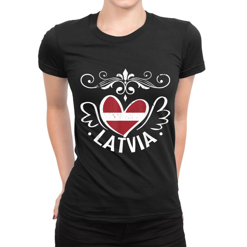 Latvia Latvia Latvija States Latvians T Shirt Ladies Fitted T-Shirt by wafaha | Artistshot