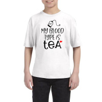 My Blood Type Is Tea Youth Tee | Artistshot