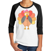 Turkey Pilgrim Cute Thanksgiving Pink Headband Women Youth 3/4 Sleeve | Artistshot