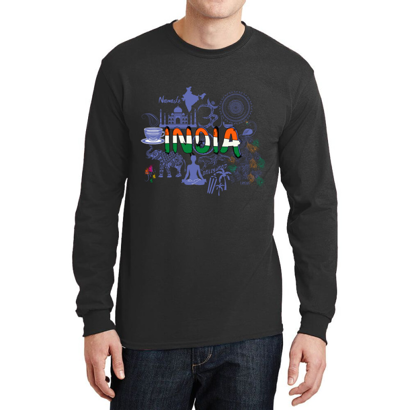 Welcome To India- Purple Long Sleeve Shirts | Artistshot