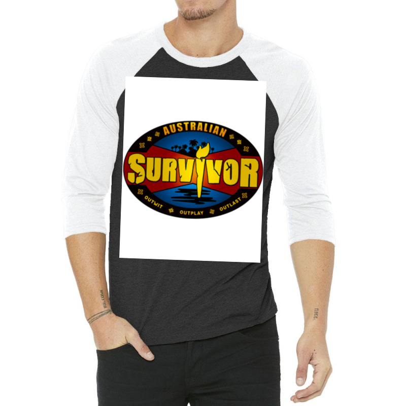 Australian Survivor Last Man Standing Poster Summer (1) 3/4 Sleeve Shirt by schuithelded | Artistshot